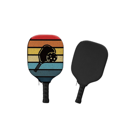 Retro Lines Pickleball Paddle Cover