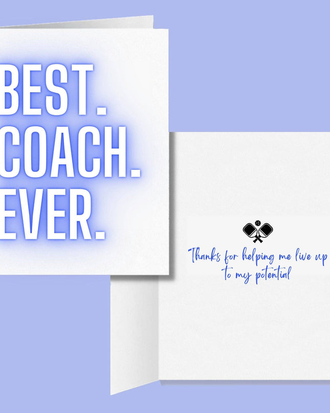 Best Coach Ever Pickleball Greeting Card
