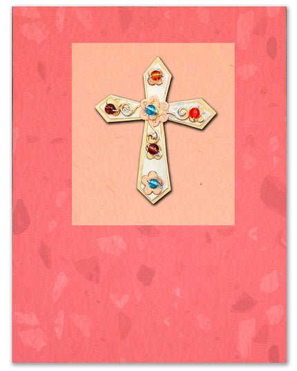 Garden Cross Pin on a Card
