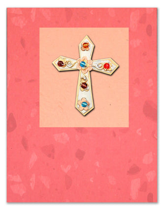 Garden Cross Pin on a Card