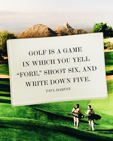 Golf Is A Game Decoupage Glass Tray