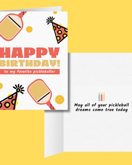 Happy Birthday To My Favorite Pickleballer Greeting Card