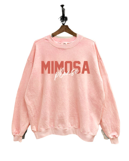 MIMOSA PLEASE GRAPHIC MINERAL SWEATSHIRT