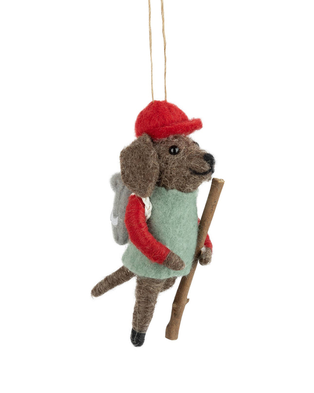 Pickleball Dog Felt Ornament