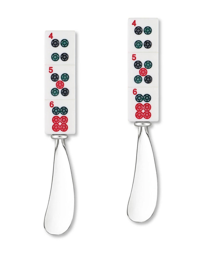 2-Piece Mahjong Stones Zinc Cheese Spreader