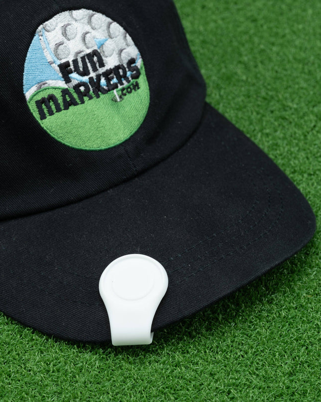 White Magnetic Silicone Hat Clip