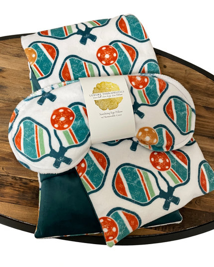 Soothing Eye Pillow w/Removable Cover- Pickleball White