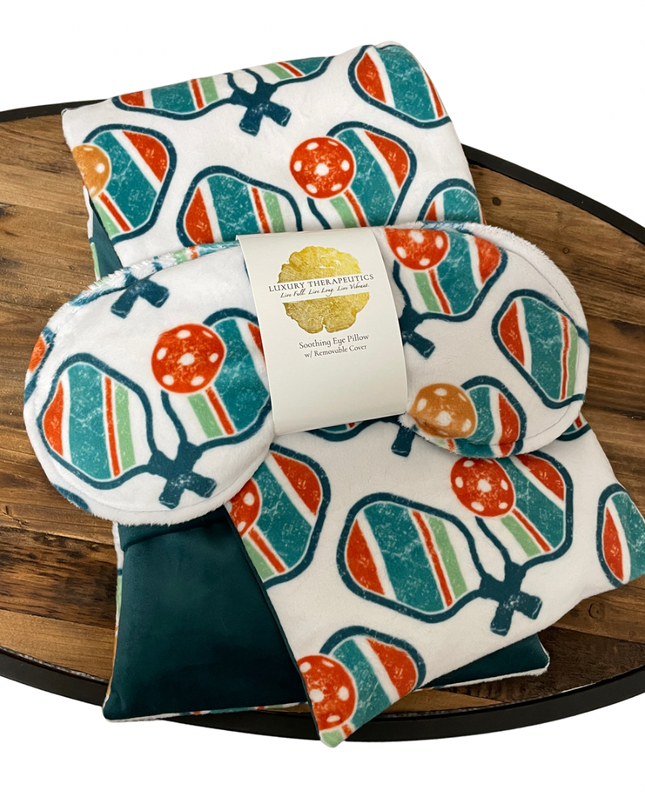 Soothing Eye Pillow w/Removable Cover- Pickleball White