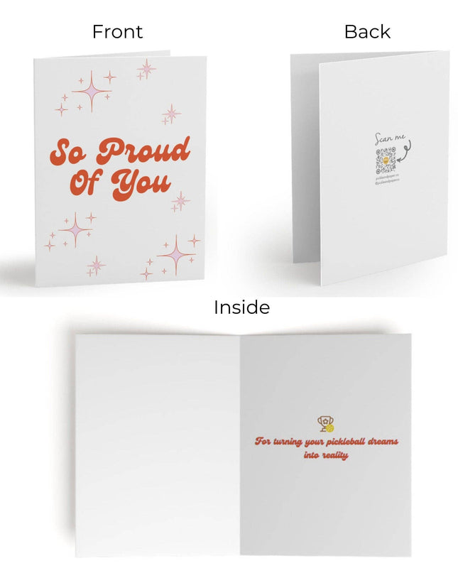 So Proud Of You Pickleball Greeting Card