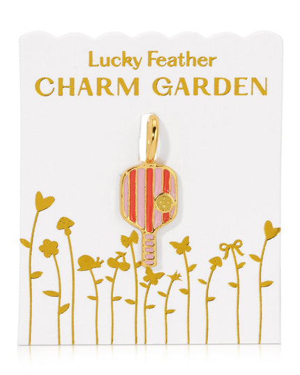 Gold Pickleball Paddle Charm