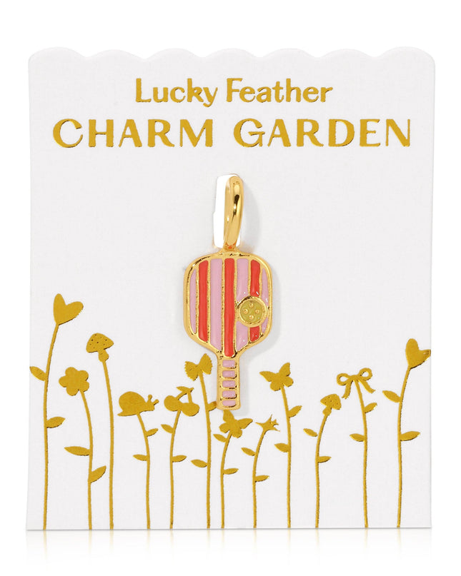 Gold Pickleball Paddle Charm