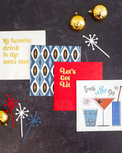 Let's Get Lit Cocktail Napkin