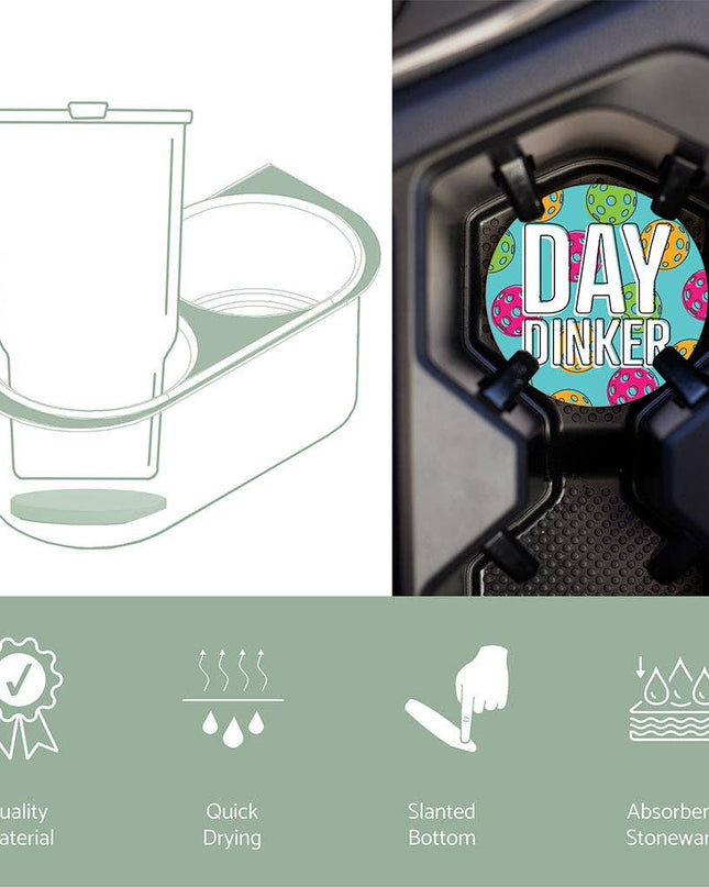 Car Coaster-Day Dinker Blue