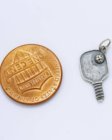 S925 Sterling Silver Pickle Ball Sport Charm | SL-497
