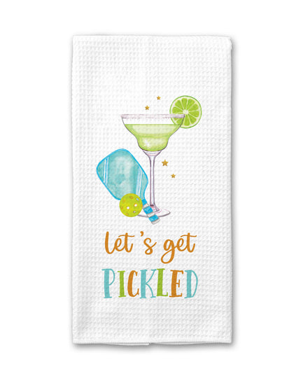 Let's Get Pickled Waffle Towel