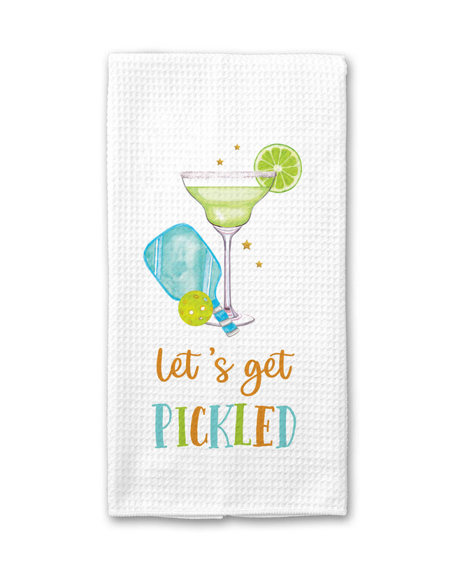 Let's Get Pickled Waffle Towel