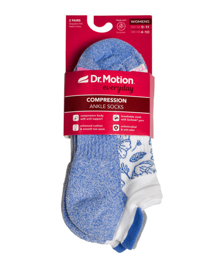 Floral Outline | Ankle Compression Socks for Women