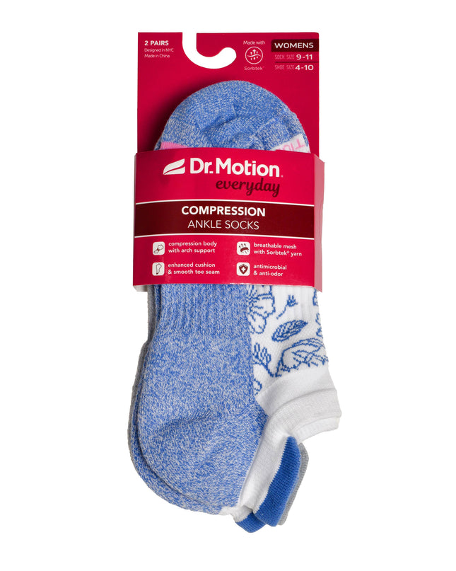 Floral Outline | Ankle Compression Socks for Women