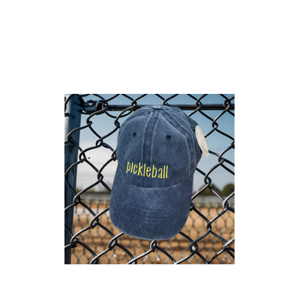 "Pickleball" Exclusive Embroidered Vintage Distressed Washed Style Baseball Caps