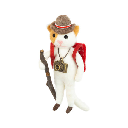 Hiking Dog Felt Ornament