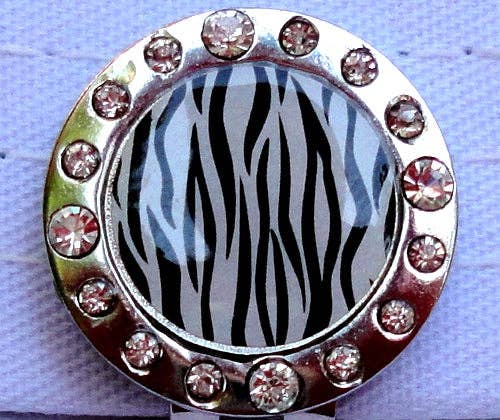 Zebra Stripes w/ Crystals Ball Marker