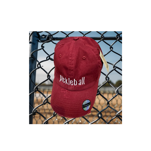 "Pickleball" Exclusive Embroidered Vintage Distressed Washed Style Baseball Caps