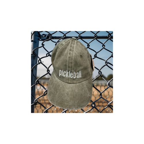 "Pickleball" Exclusive Embroidered Vintage Distressed Washed Style Baseball Caps