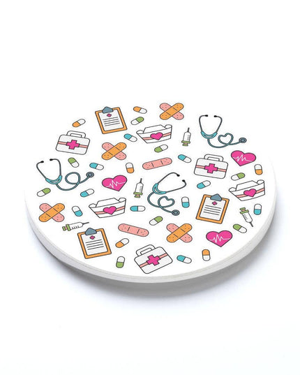Car Coaster-Colorful Nursing Icons