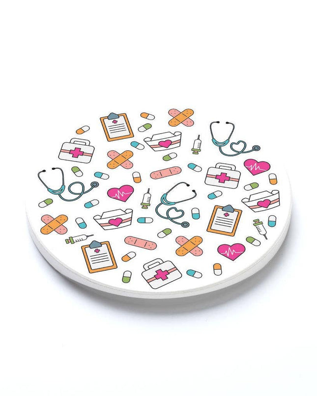 Car Coaster-Colorful Nursing Icons
