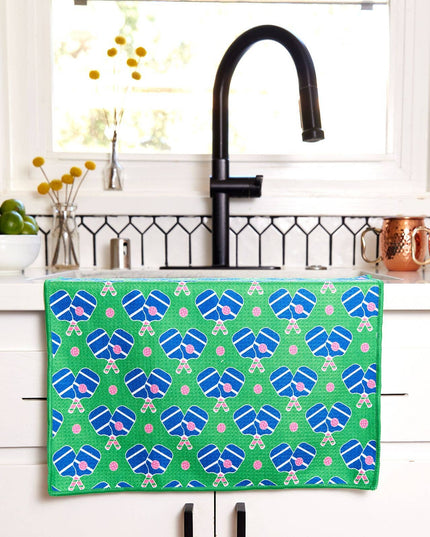 PICKLEBALL FUN Patterned Kitchen Tea Towel