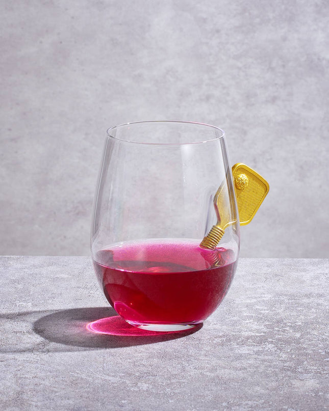 Pickleball Stemless Wine Glass