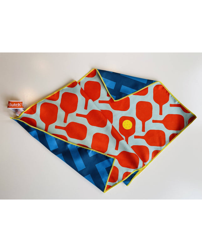 Pickleball Towel, Orange and Blue - NEW!