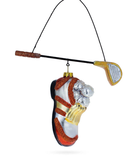 Golf Essentials Blown Glass Christmas Ornament