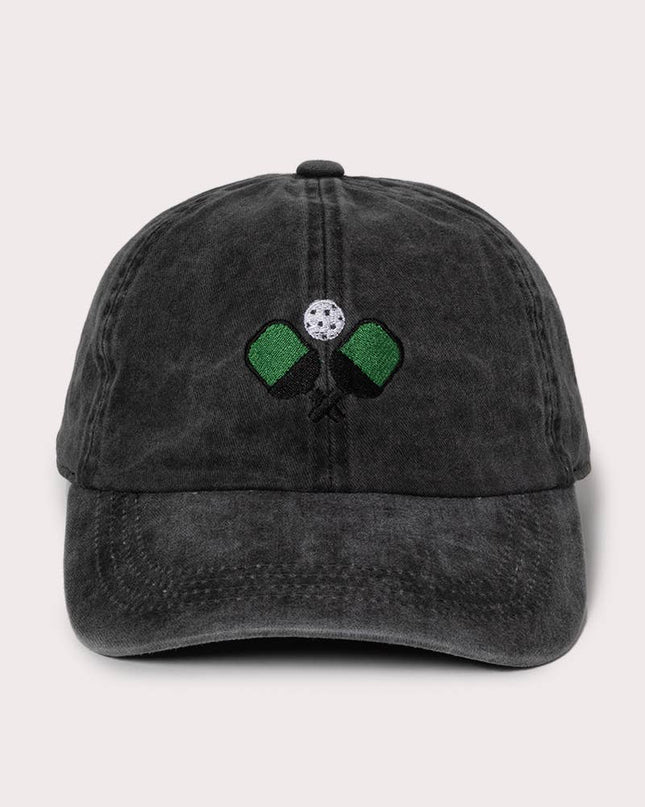 Pickleball Icon Cotton Baseball Cap