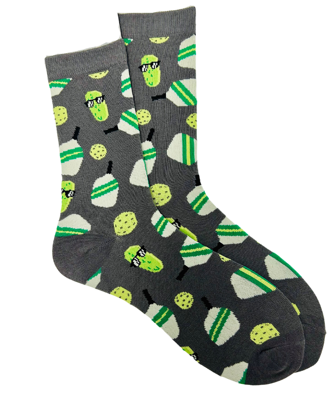 Pickleball Bamboo Socks- Gray