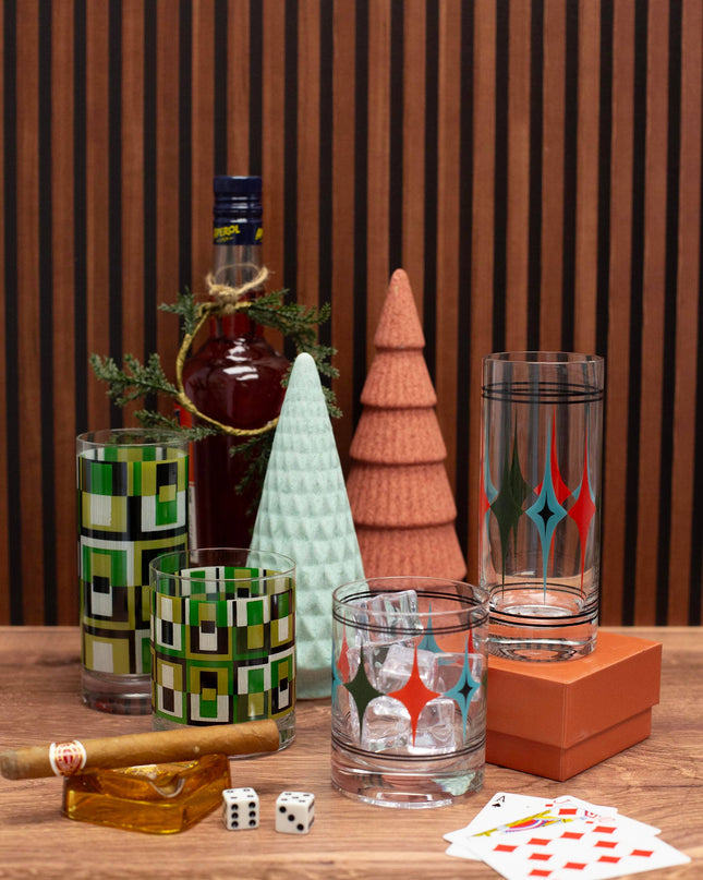 Starlight Diamond Row Vintage Whiskey Cocktail Glass
