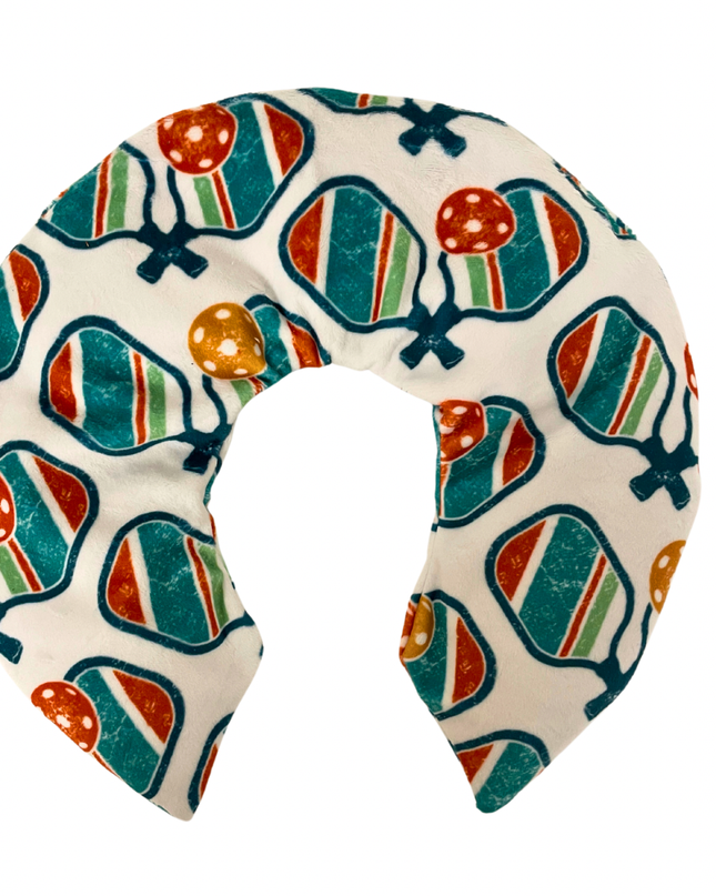 Relaxing Heatable Neck Cozy- Pickleball Paddles White