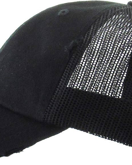 Pickleball Vintage Mesh Baseball Cap Double Paddle embroidery