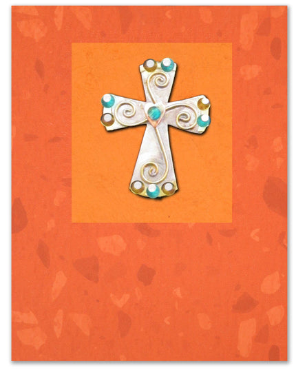 Love Cross Pin on a Card