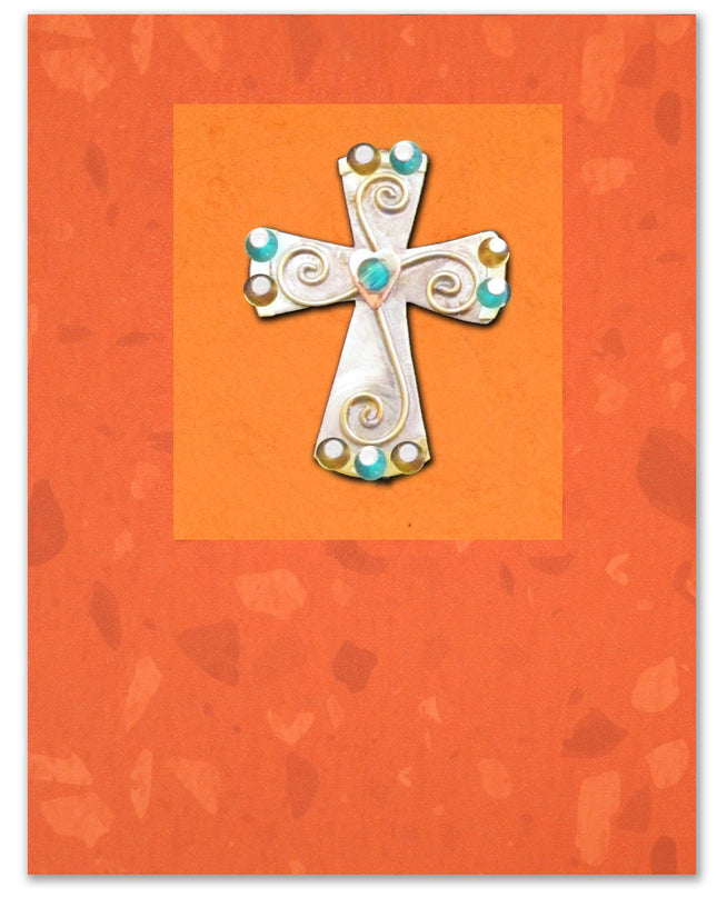 Love Cross Pin on a Card