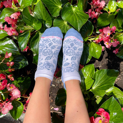 Floral Outline | Ankle Compression Socks for Women