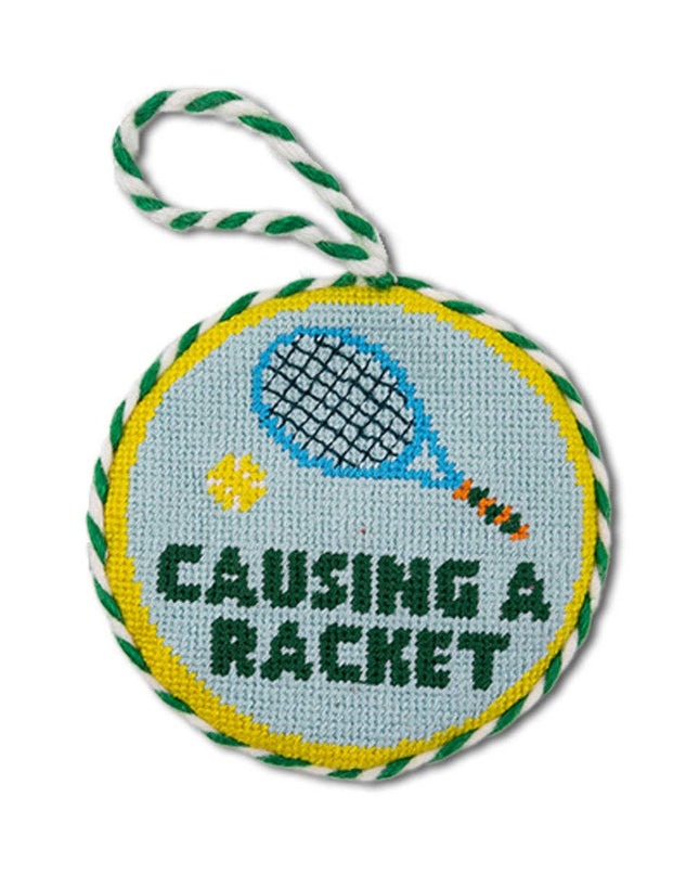 Needlepoint Ornament - Causing A Racket
