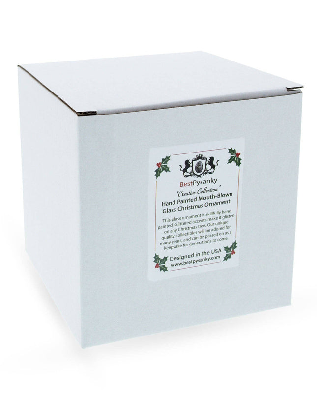 Santa the Golf Player Glass Ornament