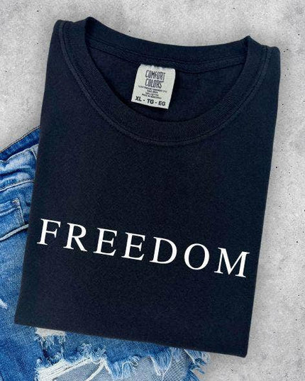 Freedom Comfort Colors Tee (White and Black Tees)