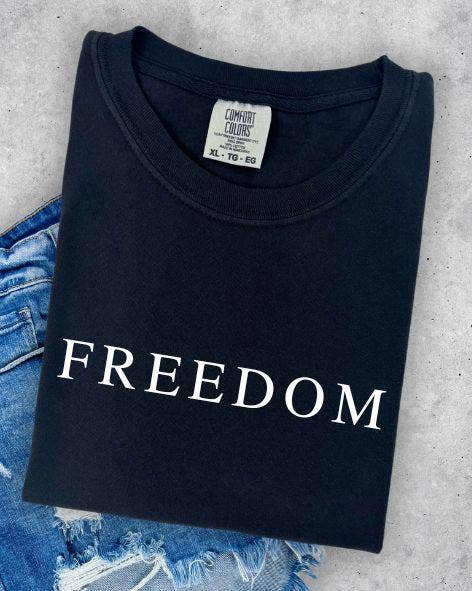 Freedom Comfort Colors Tee (White and Black Tees)