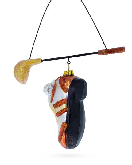 Golf Essentials Blown Glass Christmas Ornament
