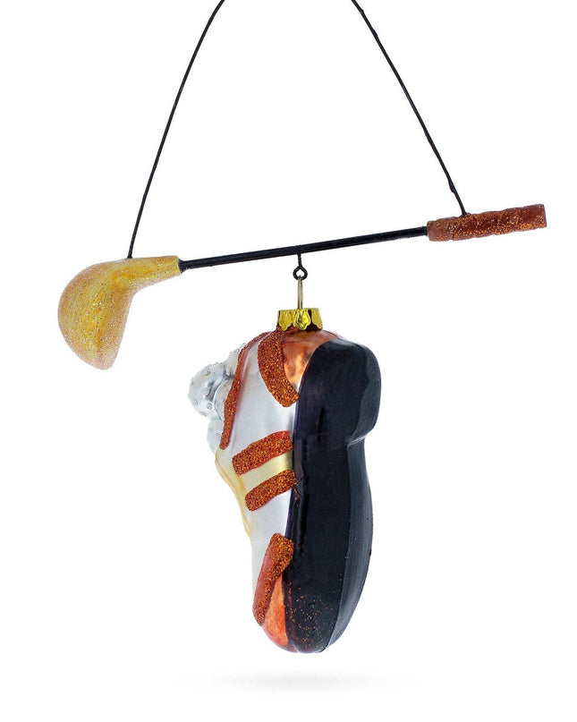 Golf Essentials Blown Glass Christmas Ornament