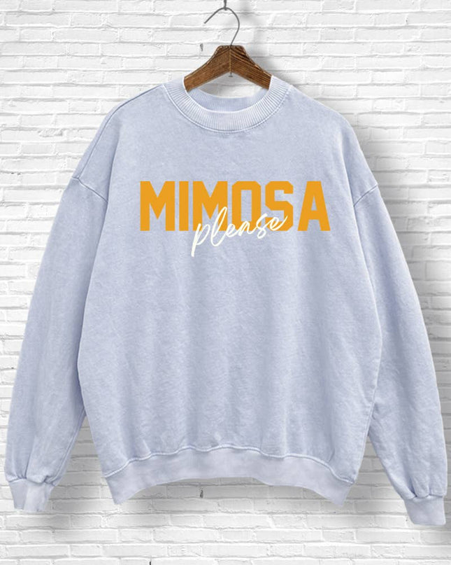 MIMOSA PLEASE GRAPHIC MINERAL SWEATSHIRT