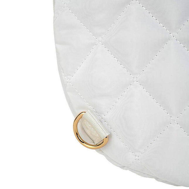 Pickleball Bag White w/ Black/Silver Stripe