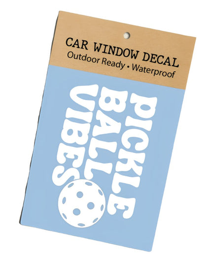 Pickleball Vibes Car Window Decal (Packaged)